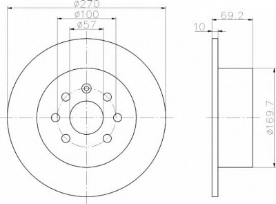 HELLA PAGID 8dd355104661 -  Тормозной диск
